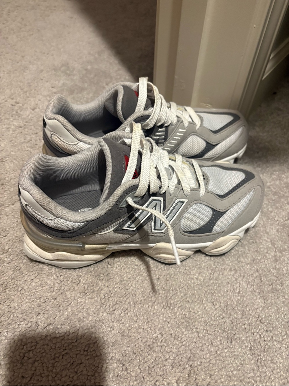 New Balance Gray, White & Cream Retro Runner Sneakers